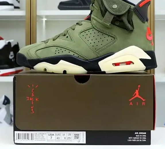SCOTT TRAVIS AIR X JORDAN RETRO 'OLIVE' 6 0606